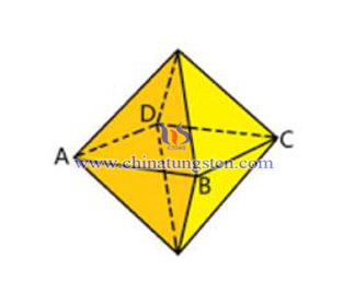 黄色酸化タングステン八面体構造の画像